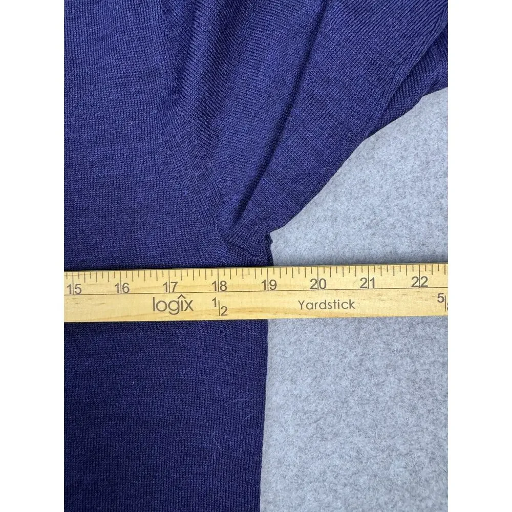 Banana Republic‎ Pullover Sweater Size S Blue V Neck Long Sleeve Casual DEFECT